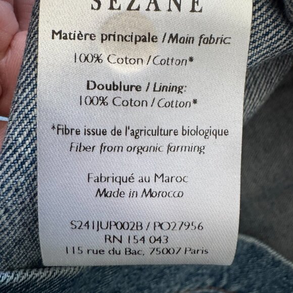 Sezane Gillie Skirt Denim Blue - Size 12 - Picture 6 of 8